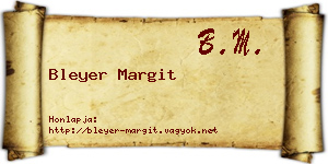 Bleyer Margit névjegykártya